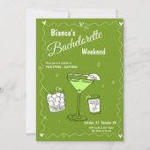 Marg & Matrimony Bachelorette Einladung (Vorderseite)