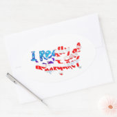 Margaret-Aufkleber ist mir wirklich egal Ovaler Aufkleber (Umschlag)