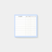 Margaret Collection Habit Tracker in Blue