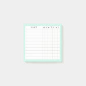 Margaret Collection Habit Tracker in Mint Post-it Klebezettel (Vorderseite)