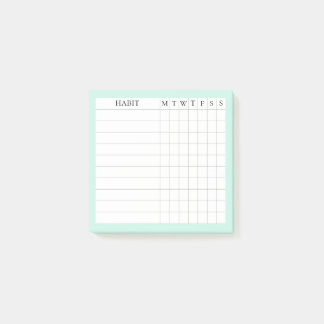 Margaret Collection Habit Tracker in Mint Post-it Klebezettel