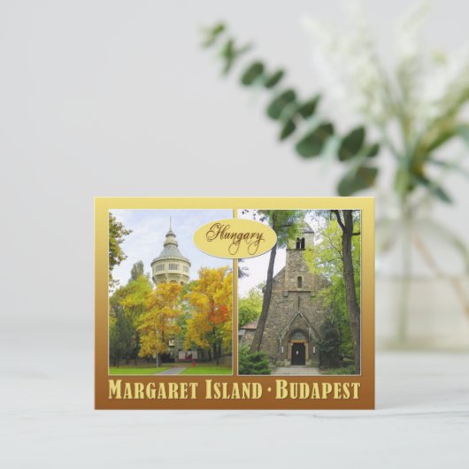 Margaret Island in Budapest, Ungarn Postkarte (Stehend Vorderseite)