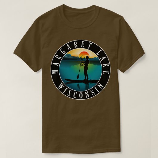 Margaret Lake Wisconsin Paddleboarding T-Shirt (Design vorne)
