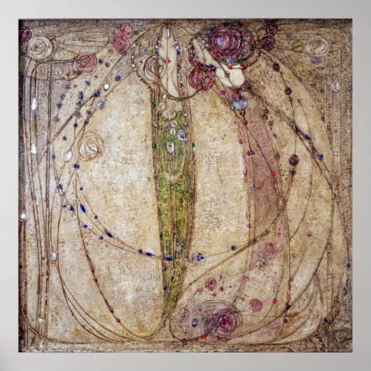 Margaret MacDonald Die Rote Rose und die Weiße Ros Poster (Vorne)
