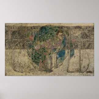 Margaret Macdonald, die schlafende Prinzessin Glas Poster