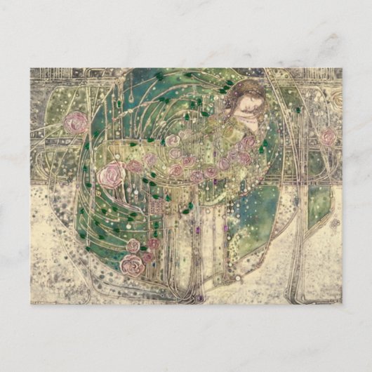 Margaret MacDonald Mackintosh Sleeping Princess Postkarte (Vorderseite)