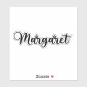 Margaret Name - Handgeschriebene Kalligrafie Aufkleber (Blatt)