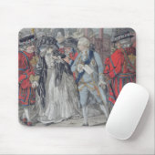 Margaret Nicholson, der versucht, sein M zu Mousepad (Mit Mouse)