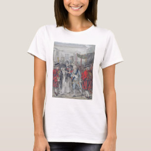 Margaret Nicholson, der versucht, sein M zu T-Shirt
