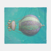 Margaret Personalized Teal Starry Hot Air Balloon  Fleecedecke (Vorderseite (Horizontal))