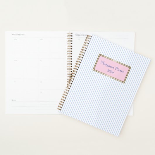 Margaret Pinstripe Planner mit rosa Planer (Anzeige)
