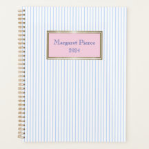 Margaret Pinstripe Planner mit rosa