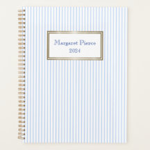 Margaret Pinstripe Planner mit Weiß