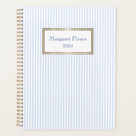 Margaret Pinstripe Planner mit Weiß Planer (Vorderseite)