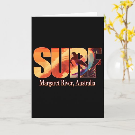 Margaret River, Australia Beach Surfing  Karte (Gelbe Blume)