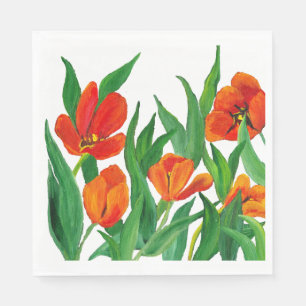 Margaret rote Tulpen Serviette