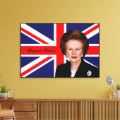 Margaret Thatcher - Britische Flagge Leinwanddruck (Insitu (Wohnzimmer))