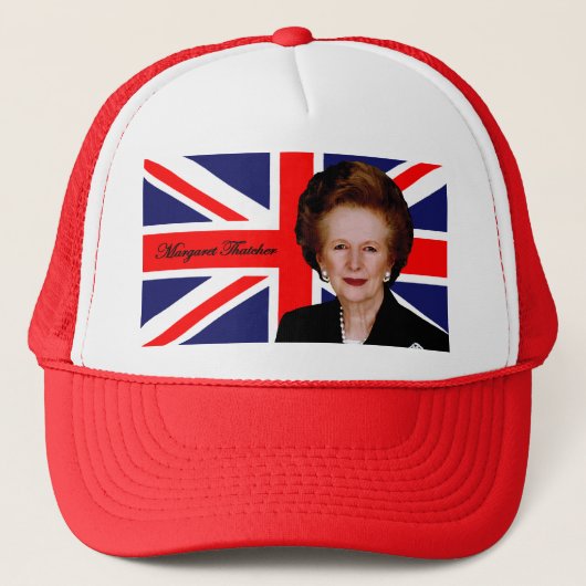 Margaret Thatcher - Britische Flagge Truckerkappe (Vorderseite)