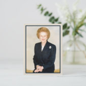Margaret Thatcher, die eiserne Lady Postkarte (Stehend Vorderseite)