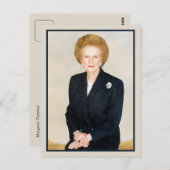 Margaret Thatcher, die eiserne Lady Postkarte (Vorne/Hinten)