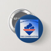 Margaret Thatcher, die Konservativen Button (Vorne & Hinten)