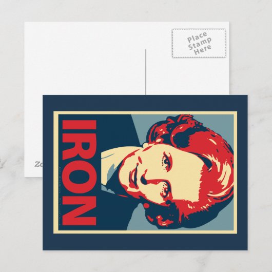 Margaret Thatcher "Iron" Postkarte (Vorne/Hinten)