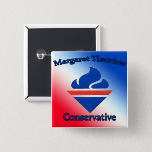 Margaret Thatcher-Konservativer Button (Vorne & Hinten)