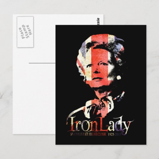 Margaret Thatcher Postkarte (Vorne/Hinten)