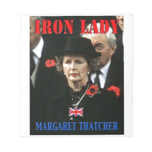 Margaret Thatcher Premierministerin Notizblock