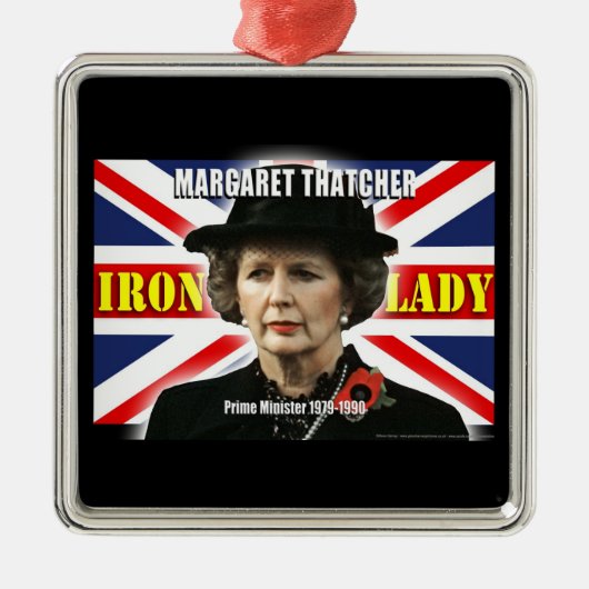 Margaret Thatcher Premierministerin Ornament Aus Metall (Vorne)