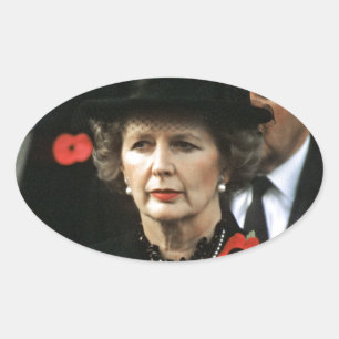 Margaret Thatcher Premierministerin Ovaler Aufkleber