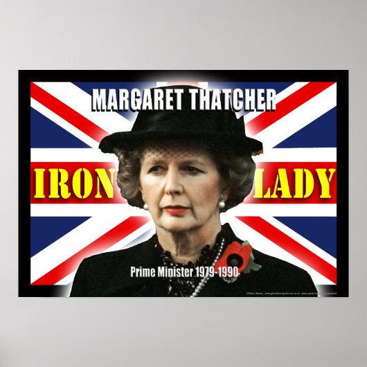 Margaret Thatcher Premierministerin Poster (Vorne)