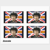 Margaret Thatcher Premierministerin Rechteckiger Aufkleber (Blatt)