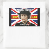 Margaret Thatcher Premierministerin Rechteckiger Aufkleber (Tasche)