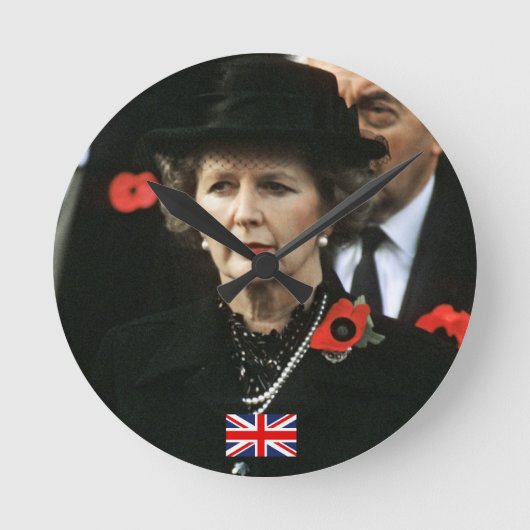 Margaret Thatcher Premierministerin Runde Wanduhr (Vorderseite)