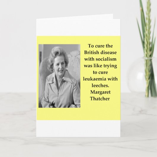 Margaret Thatcher quote Karte (Vorderseite)