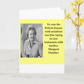 Margaret Thatcher quote Karte (Gelbe Blume)