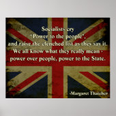 Margaret Thatcher Quote Poster (Vorne)