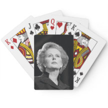 Margaret Thatcher Spielkarten (Schwarz und Weiß)