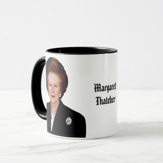 Margaret Thatcher Tasse (Vorderseite Links)