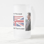 Margaret Thatcher u. Ronald Reagan Mattglas Bierglas (VorderseiteRechts)
