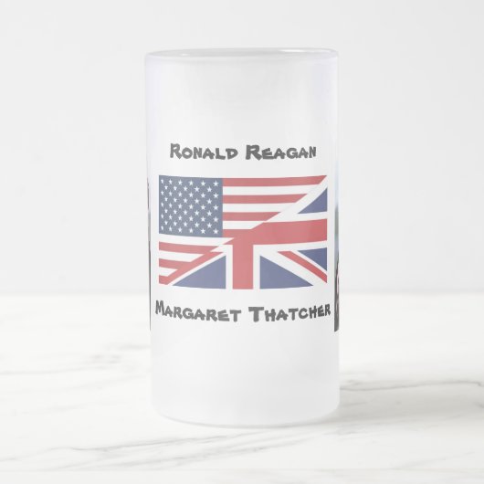 Margaret Thatcher u. Ronald Reagan Mattglas Bierglas (Mittel)