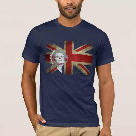 Margaret Thatcher und die Königreich-Flagge T-Shirt (Vorderseite)