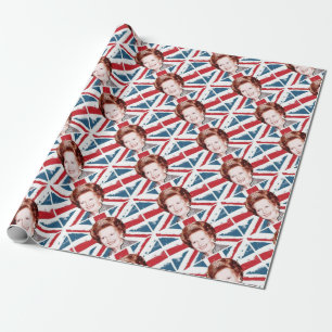 MARGARET THATCHER UNION JACK GESCHENKPAPIER