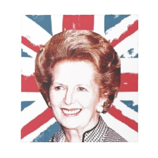 MARGARET THATCHER UNION JACK NOTIZBLOCK (Vorderseite)