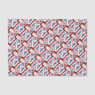 MARGARET THATCHER UNION JACK SEIDENPAPIER