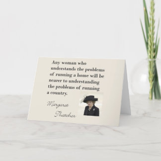 Margaret Thatcher-Zitat ", das laufen lässt ein Karte