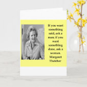 Margaret Thatcher-Zitat Karte (Gelbe Blume)
