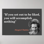 Margaret Thatcher Zitat über das Gefallen Poster (Vorne)