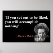 Margaret Thatcher Zitat über das Gefallen Poster (Vorne)